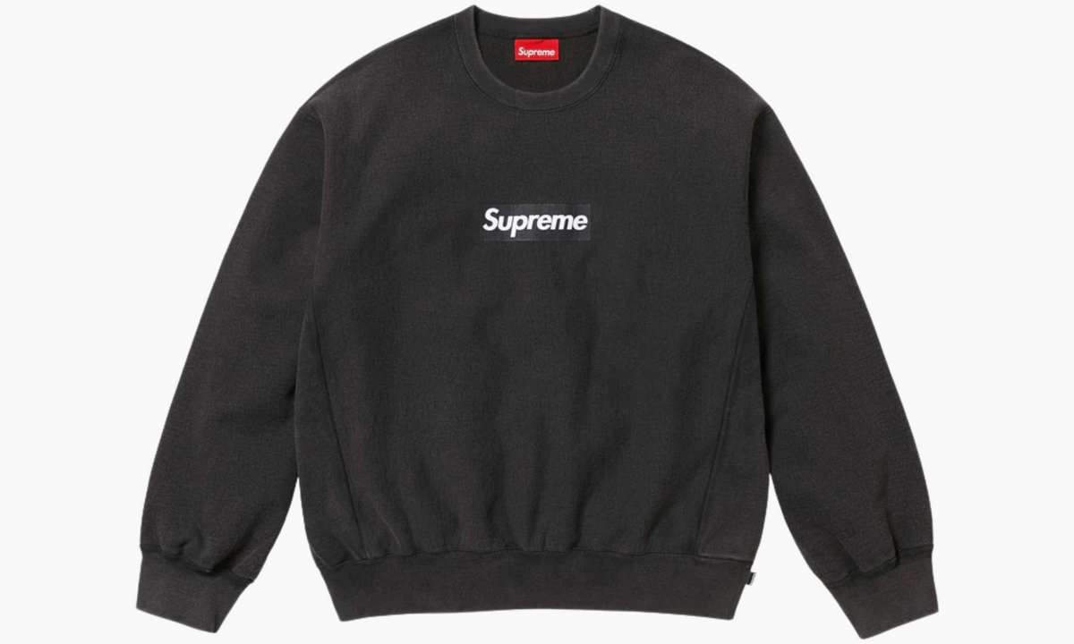 トップス Supreme Box Logo Crewneck Black Supreme Washed Box Logo Crewneck - Black | The Sneaker Store