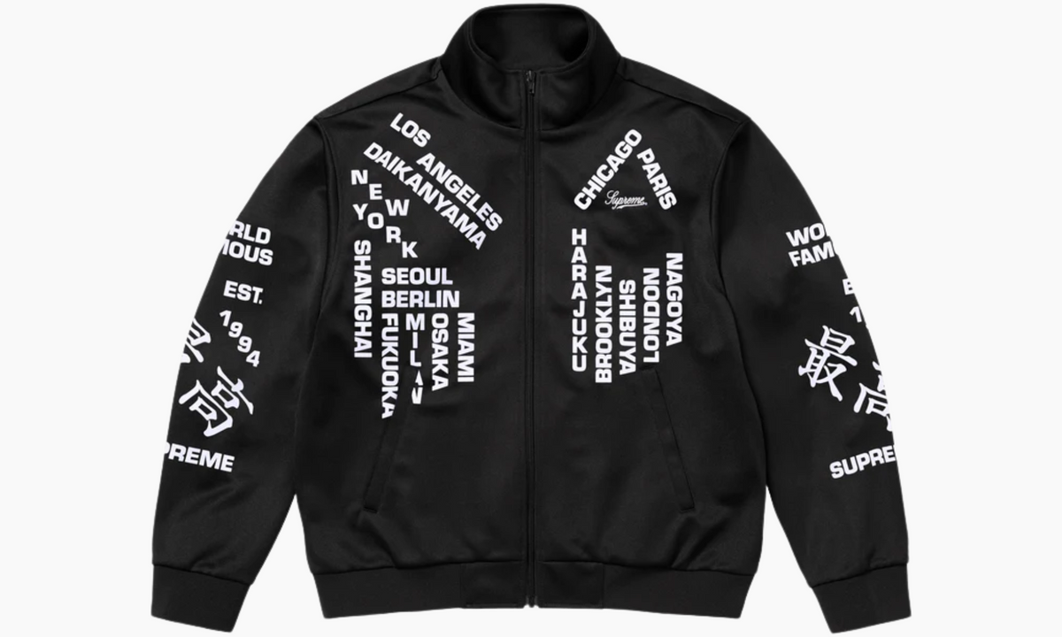 Supreme Tricot Track Jacket 24SS ブラック Supreme Worldwide Tricot Track Jacket Black | The Sneaker Store