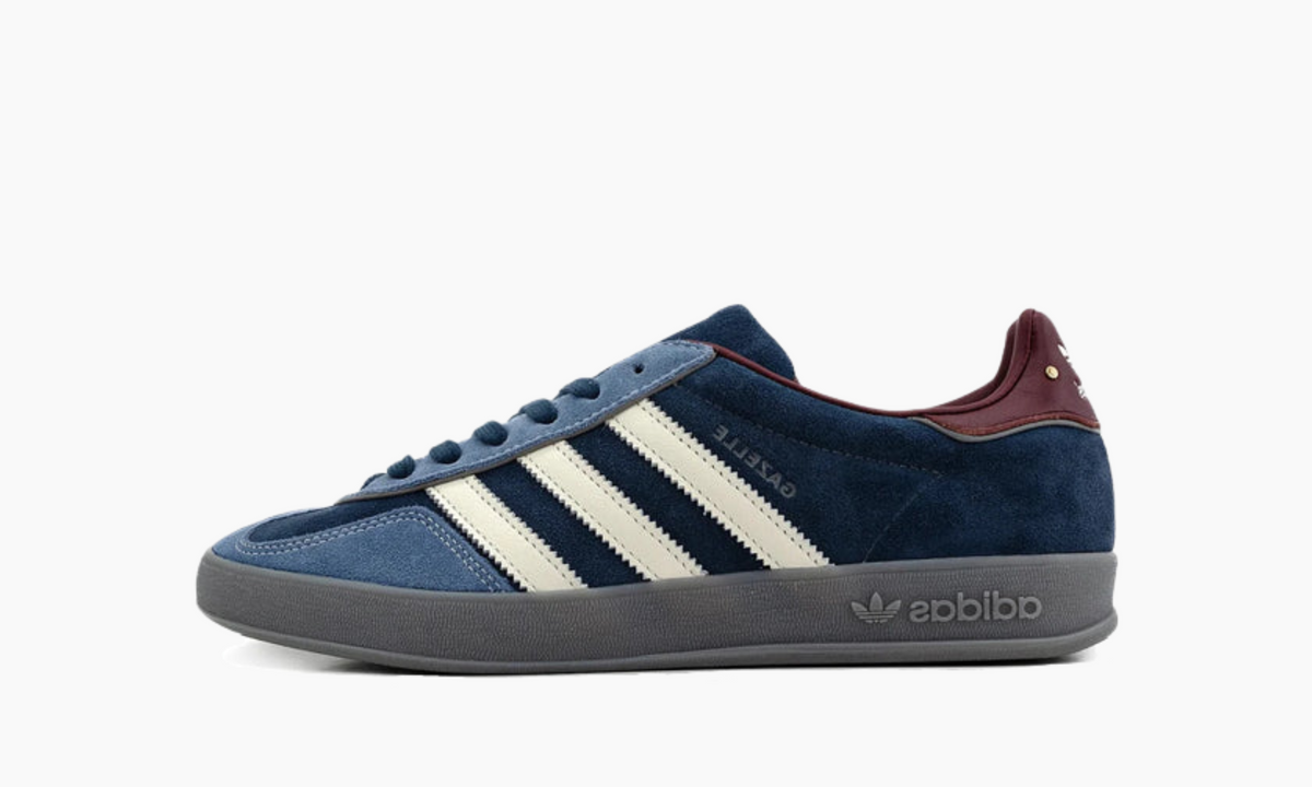 adidas Blue Suede Gazelle Sneakers with White Stripes and Maroon Heel Men 9.5 adidas Originals Gazelle Shoes Blue IG2093 | Chicago City Sports main image 2