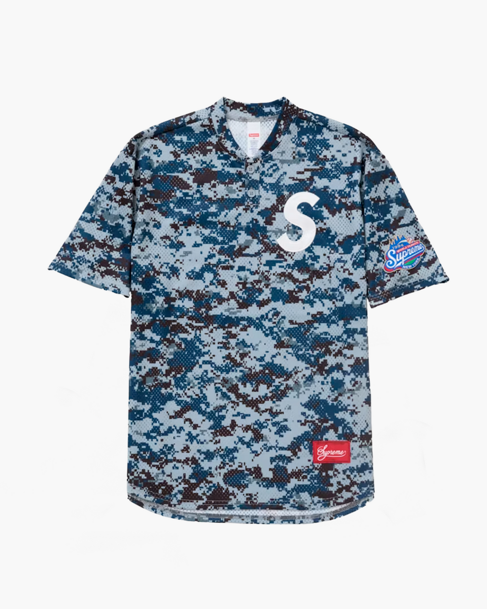 Supreme S Logo Baseball Henley Black | The Sneaker Store