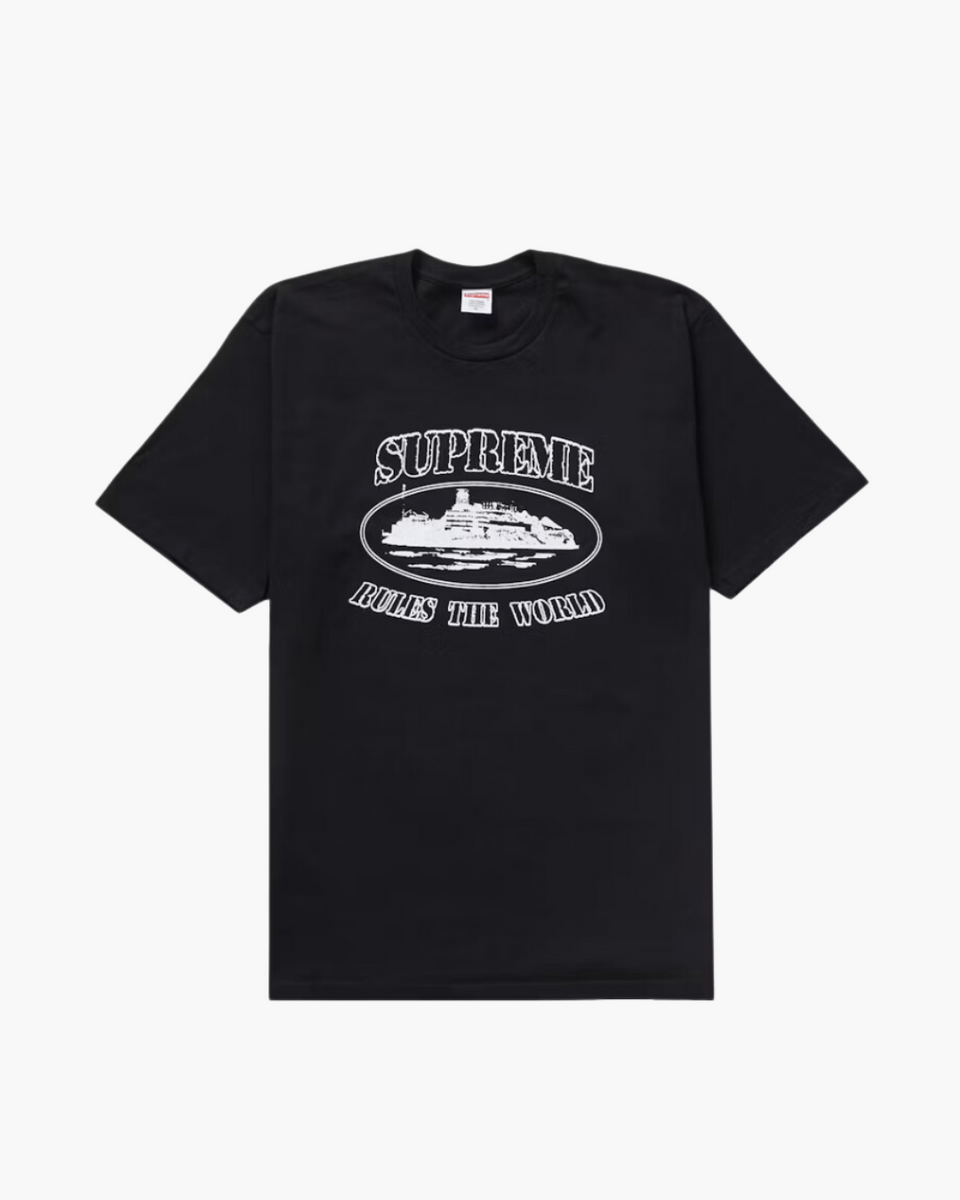 Supreme Corteiz Rules The World Tee Black | The Sneaker Store