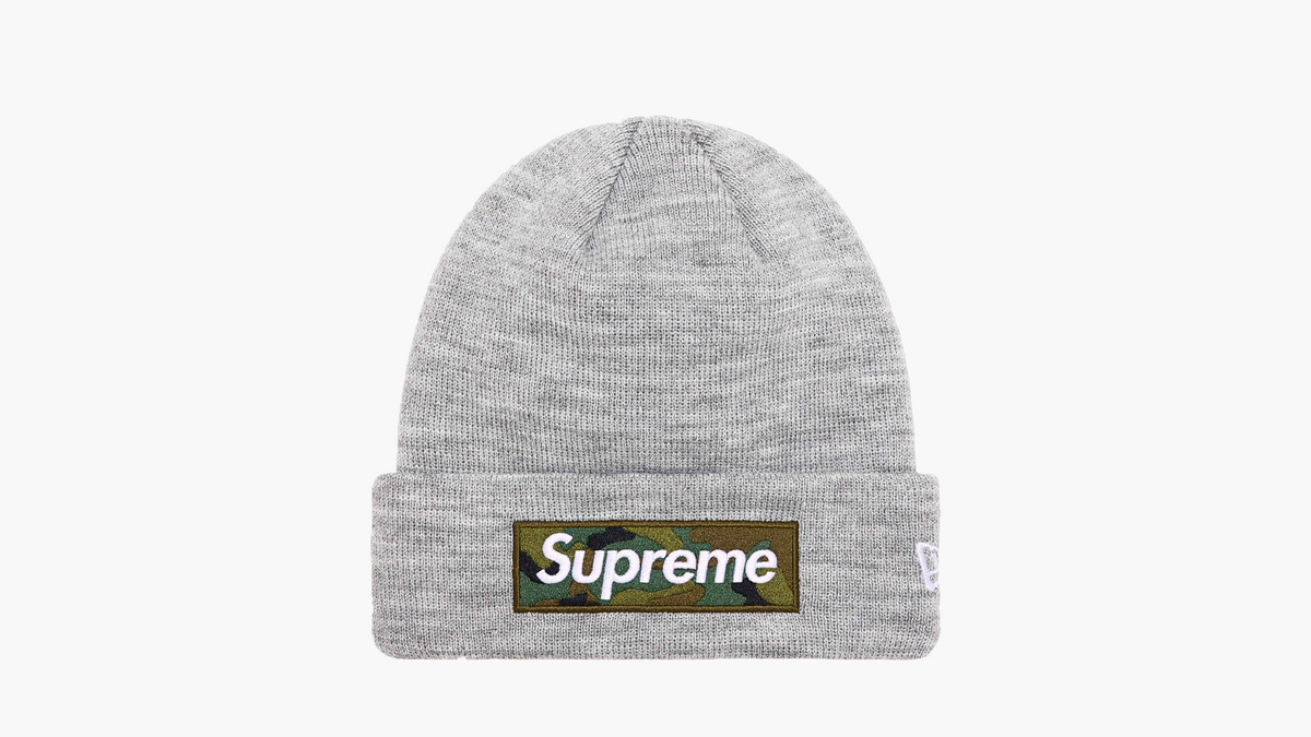 Supreme Box Logo beanie - grey camo - The Sneaker Store