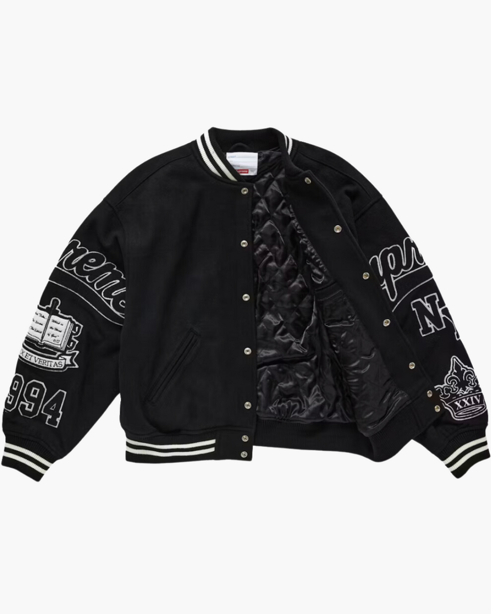 u*3様 Supreme veritas varsity jacket Supreme Veritas Varsity Jacket - Black | The Sneaker Store