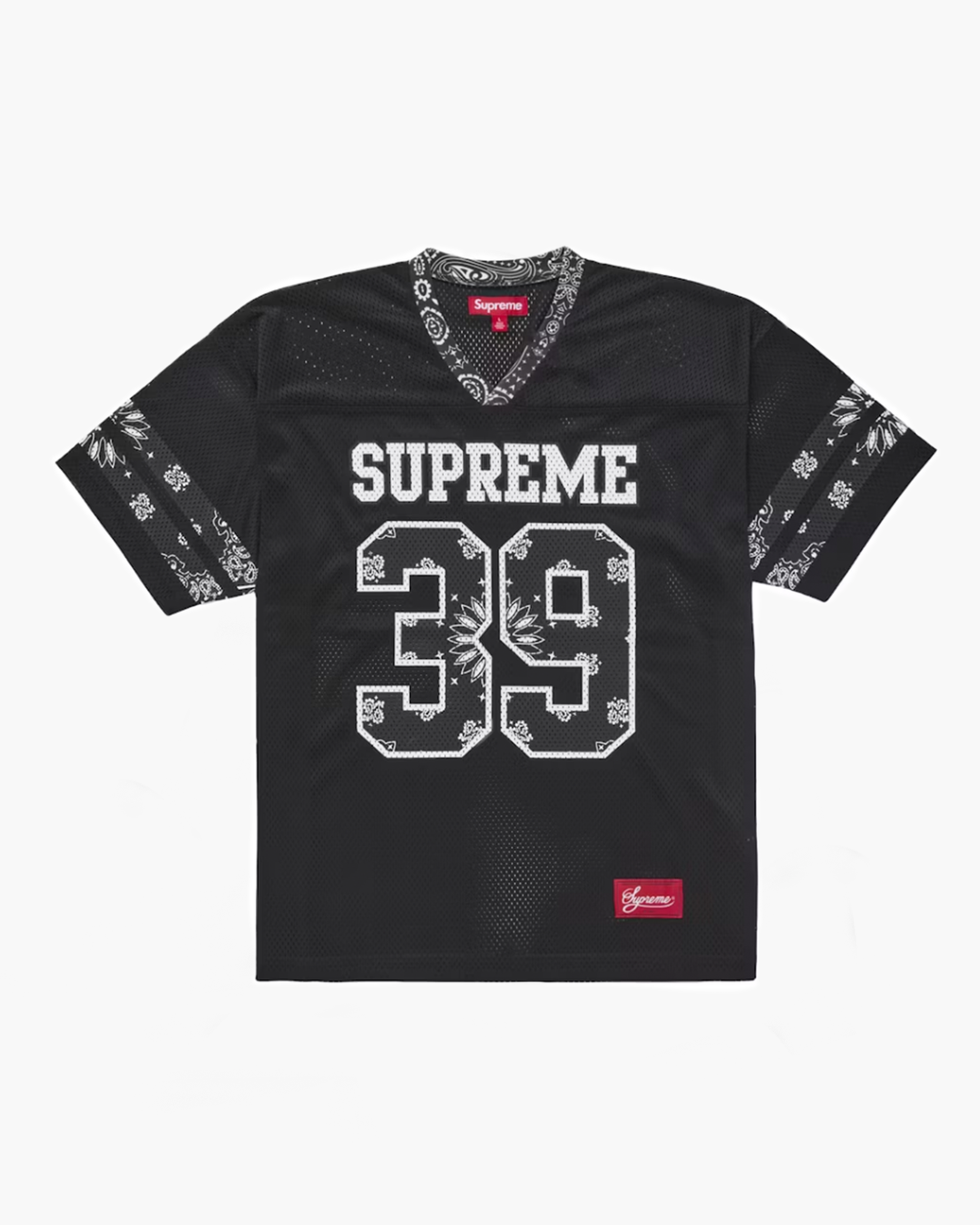 Supreme Bandana Football Jersey Black| The Sneaker Store