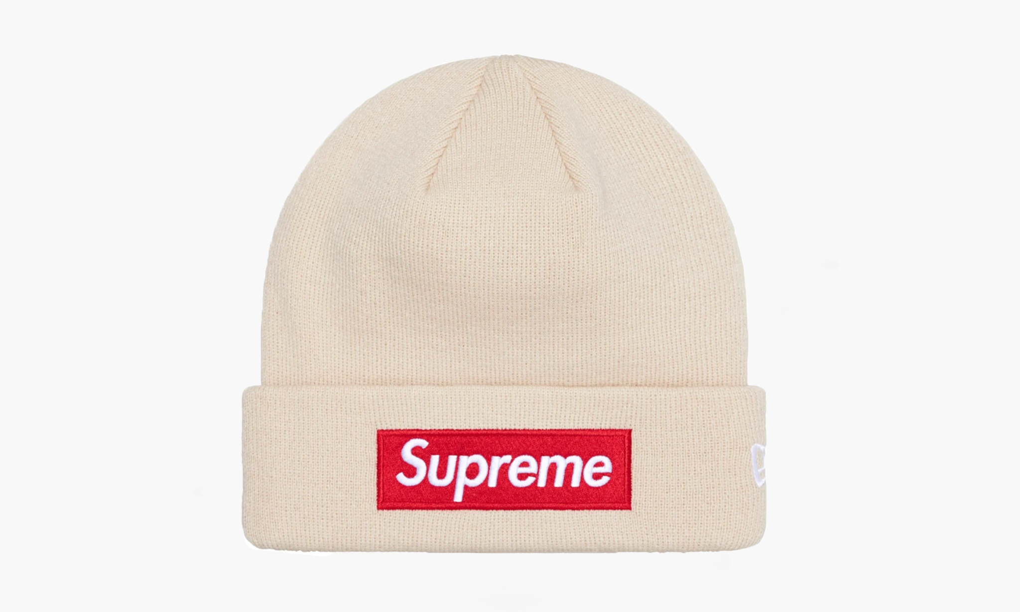 Supreme Box Logo beanie - Cream - The Sneaker Store Supreme Box Logo beanie - Cream - The Sneaker Store