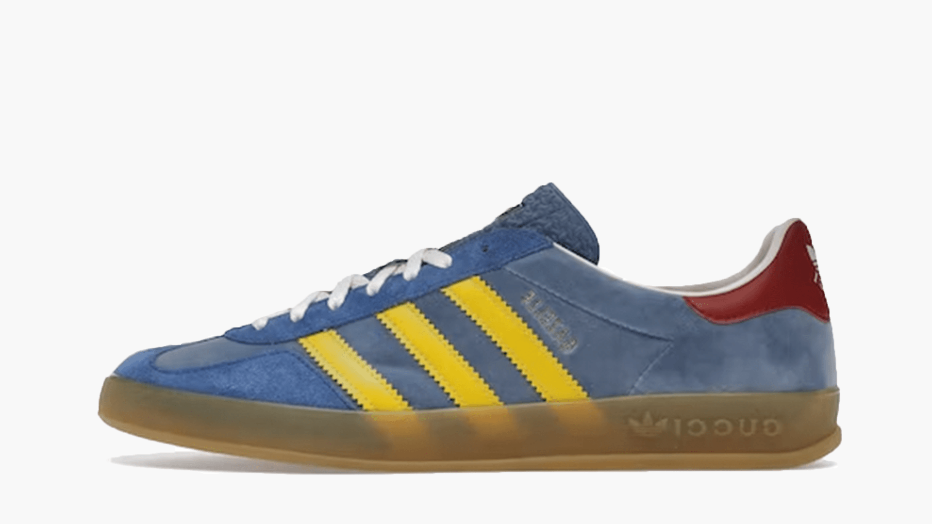 adidas gazelle silver green womens Gucci Adidas Red & White Gazelle Sneakers – Savonches main image 0